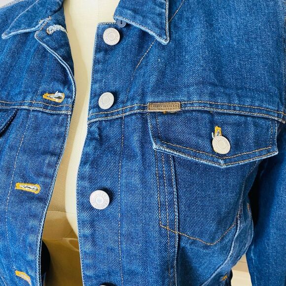 🚨Final Sale Lauren Jeans Co Denim Trucker Jacket Authentic Dry Goods Lined Small - Picture 4 of 9